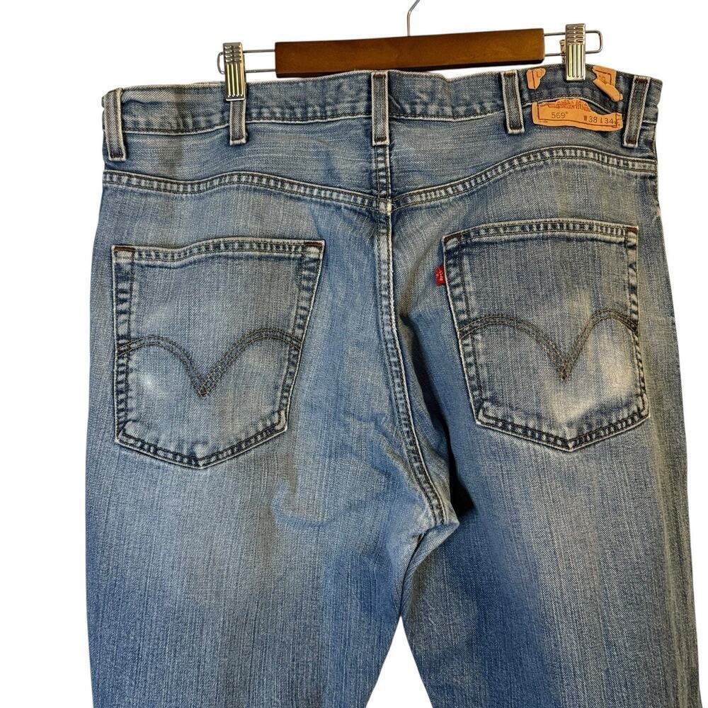 Levi’s 569 Loose Straight Jeans Men’s 38x34 Y2K Vintage Denim - Picture 5 of 13
